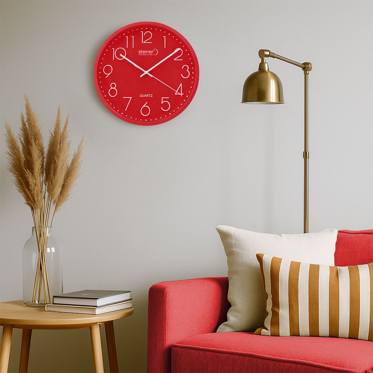 Reloj de Pared Steiner Color Rojo STWA25-3449RD image number null
