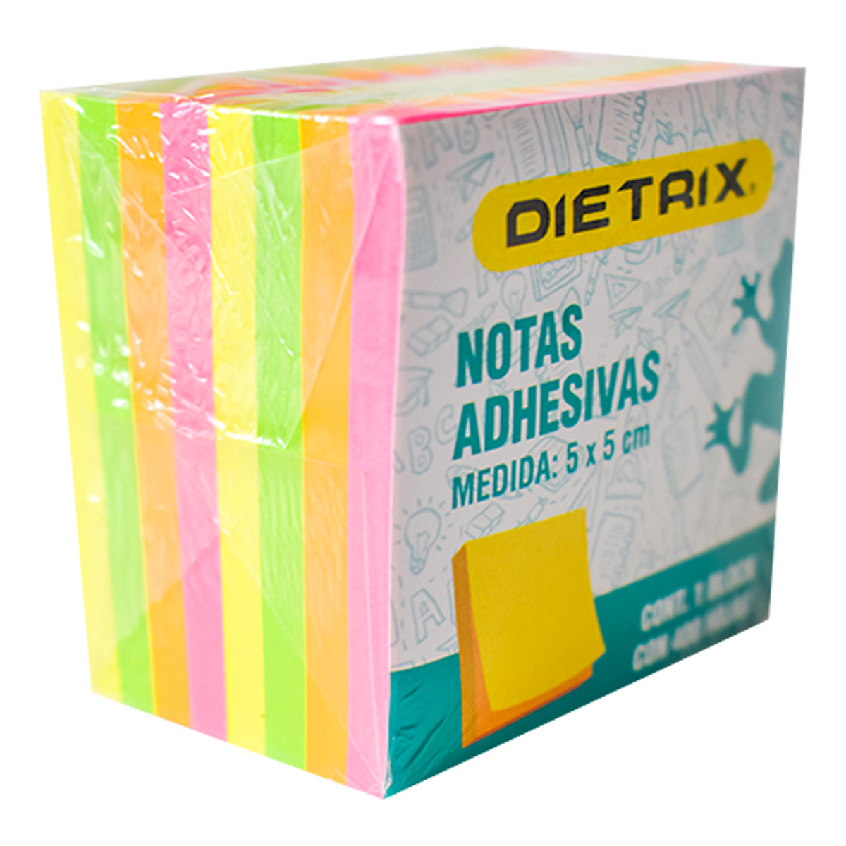 Notas Adhesivas Ne&oacute;n de 2 x 2 in con 400 Hojas DIETRIX image number null