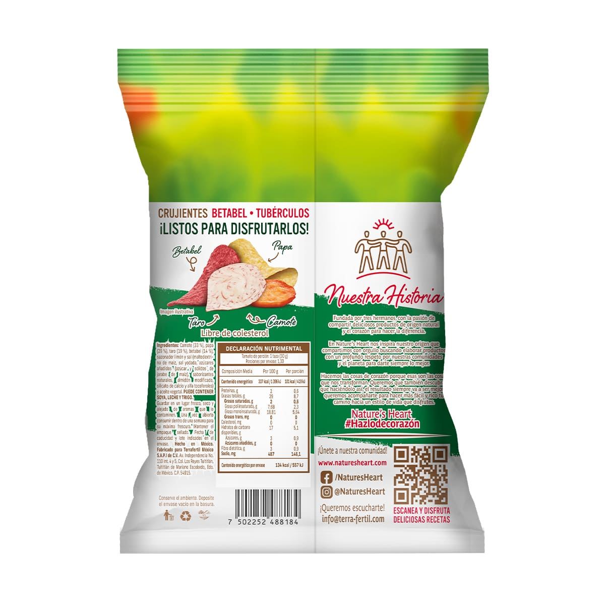 Veggi Chips Limón y Sal Nature's Heart 40g image number null