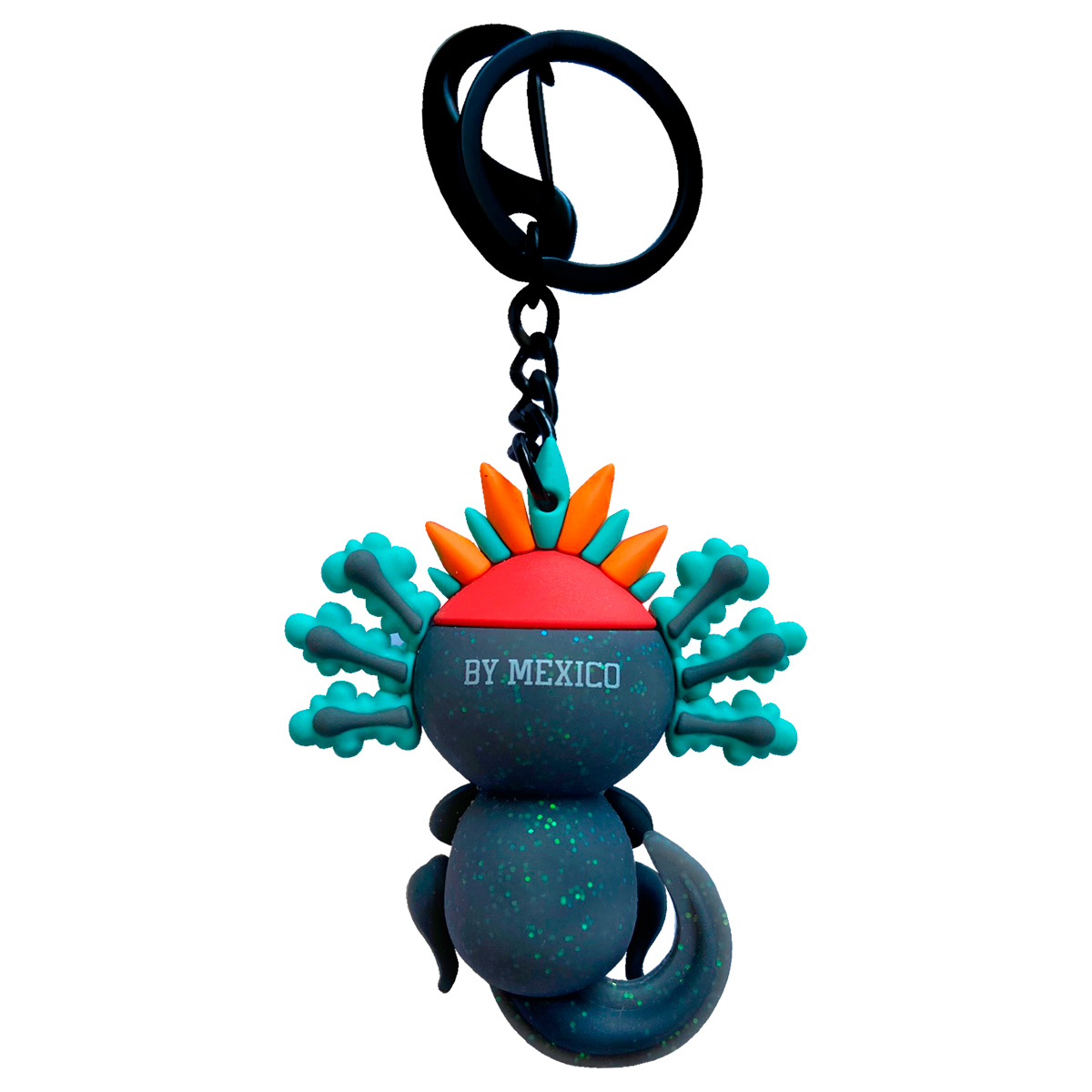 Llavero 3D By Mexico Ajolote Negro con Glitter image number null