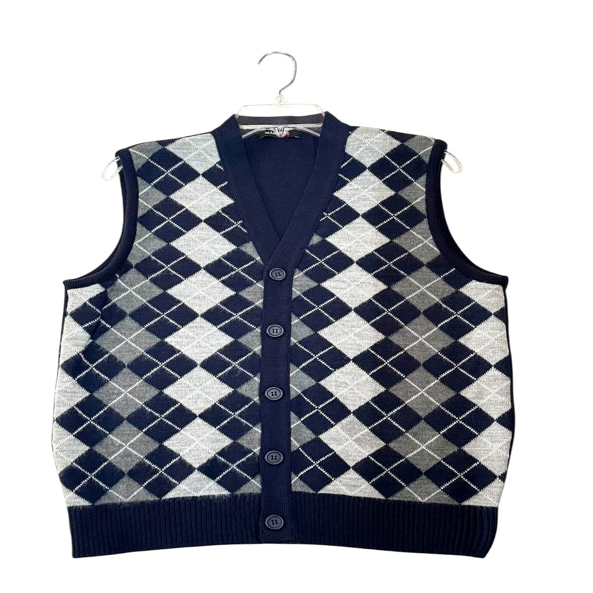 Chaleco Abierto Rombos Márquez Fratello Azul Talla Grande para Hombre image number null