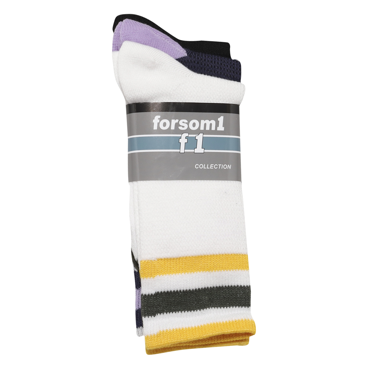 Calceta Forsom resorte rayas 3 pares para mujer image number null