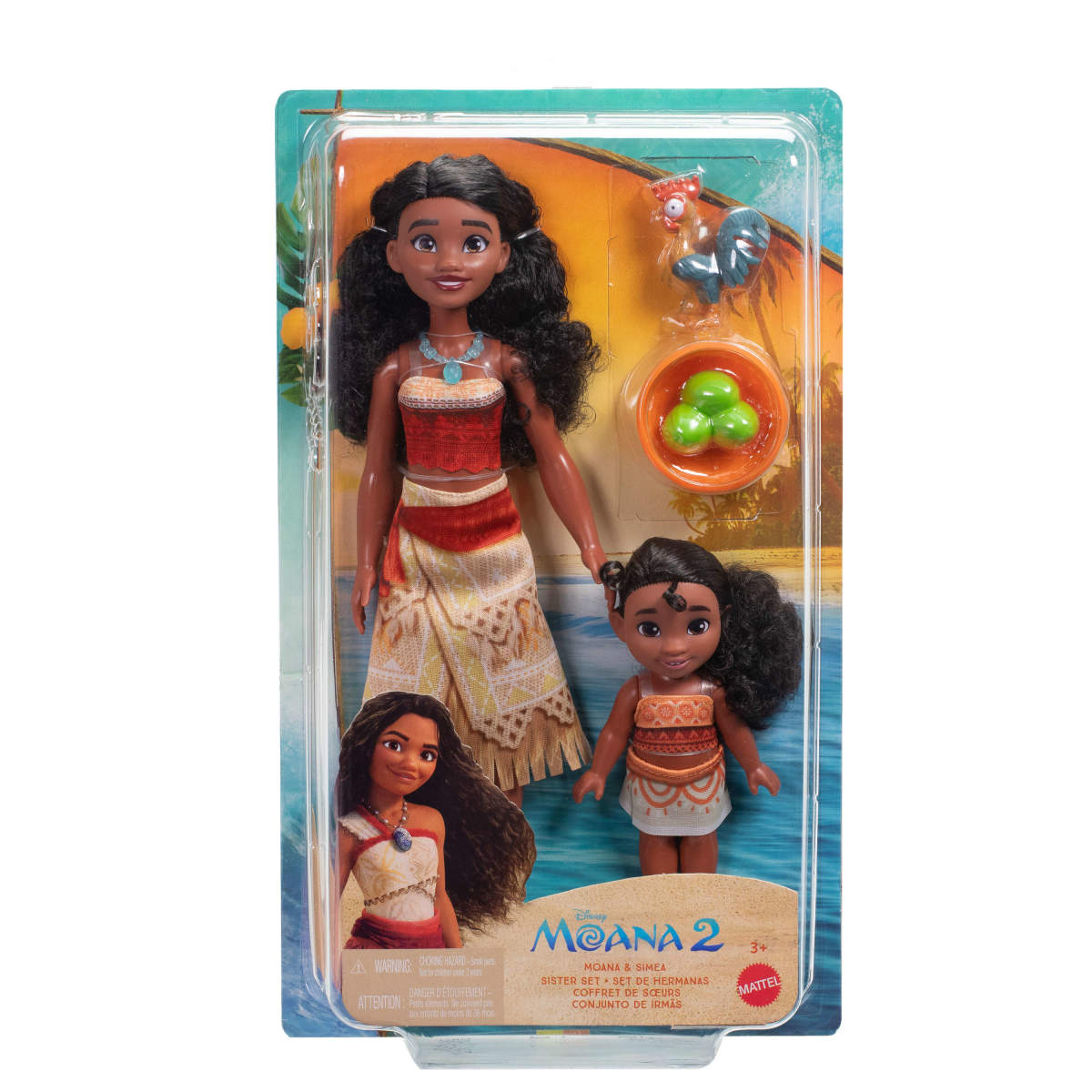 Paquete de 2 Mu&ntilde;ecos Mattel Moana y Simea image number null