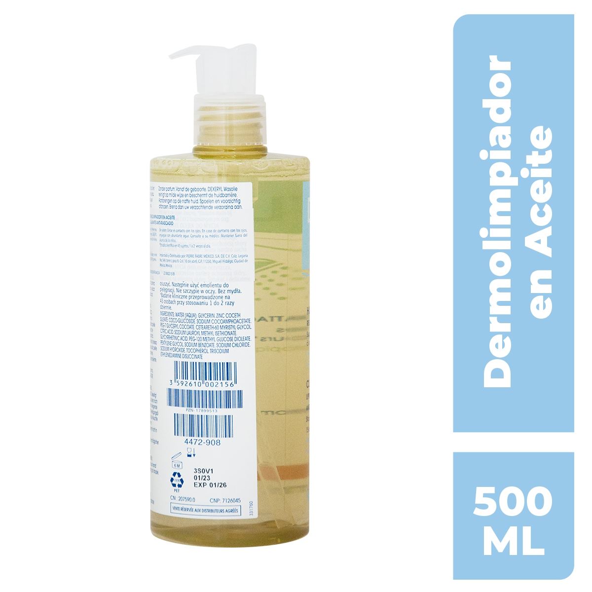 Dermolimpiador en Aceite Emoliente Dexeryl 500ml image number null