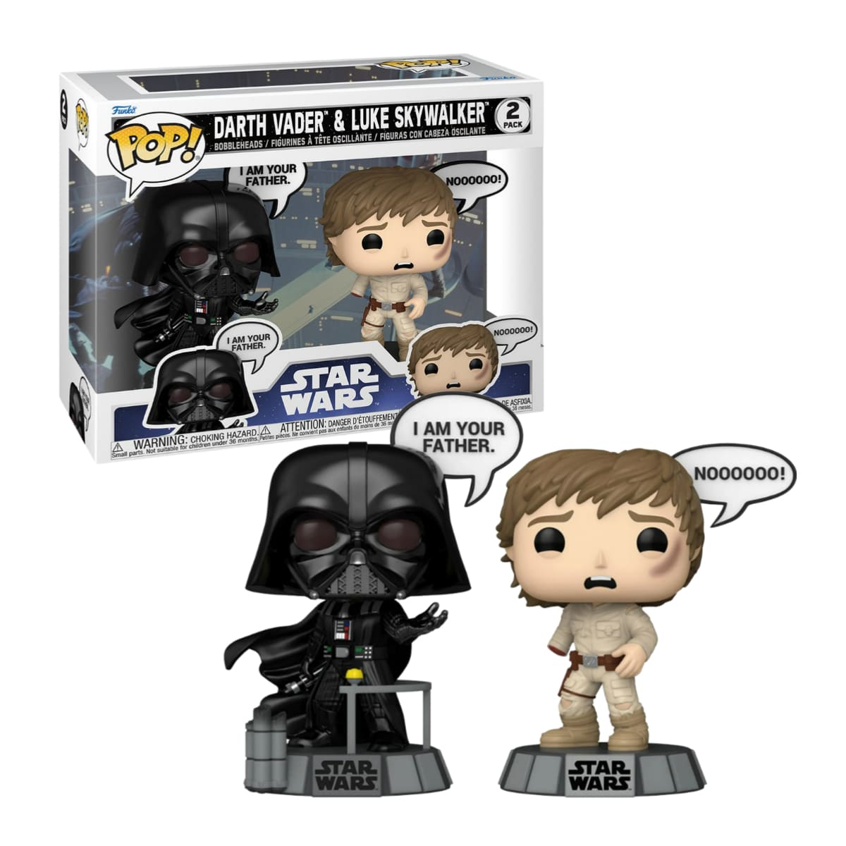 Funko Pop Sayings Star Wars Vader y Luke 2 Pack image number null