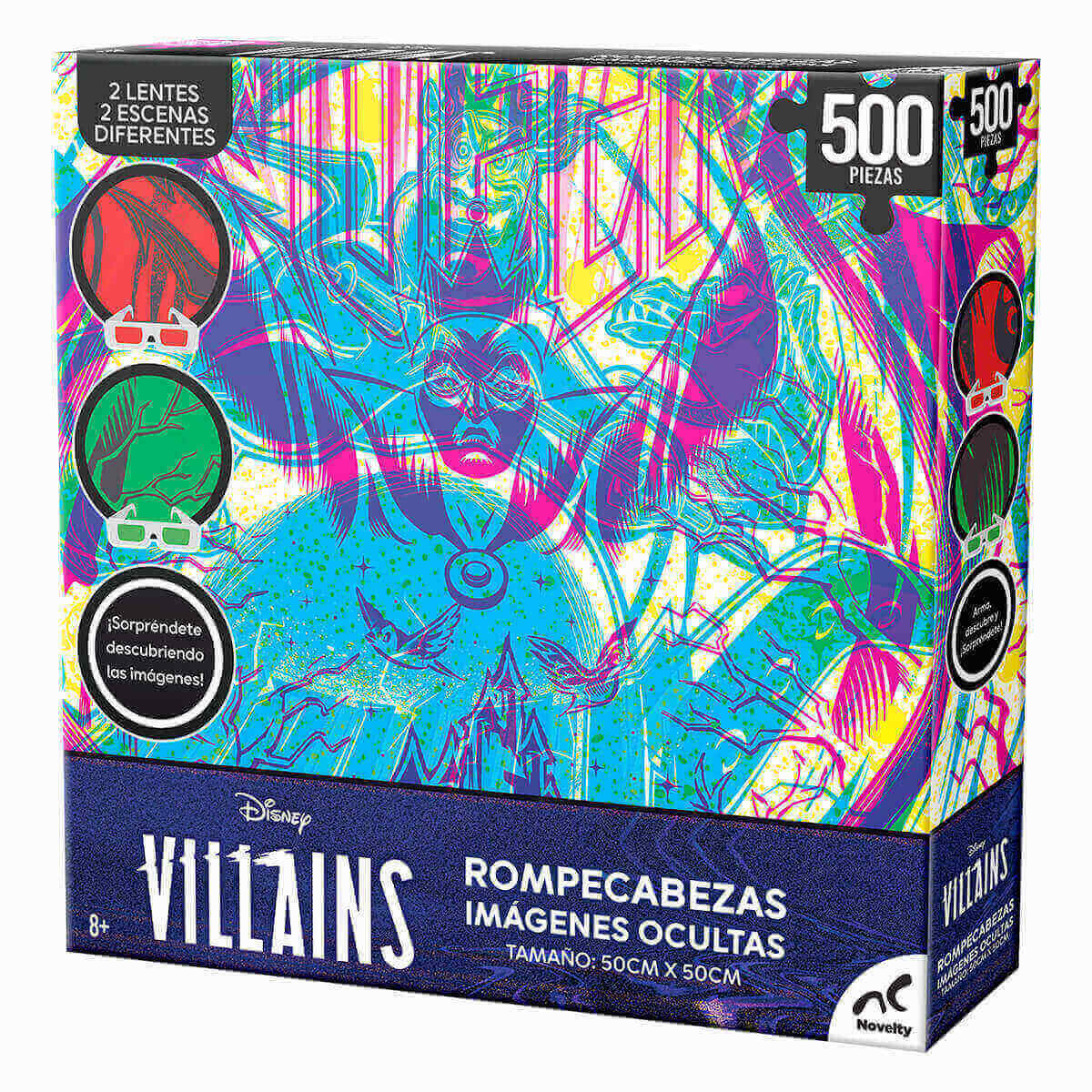 Rompecabezas Im&aacute;genes Ocultas Villains 500 piezas image number null