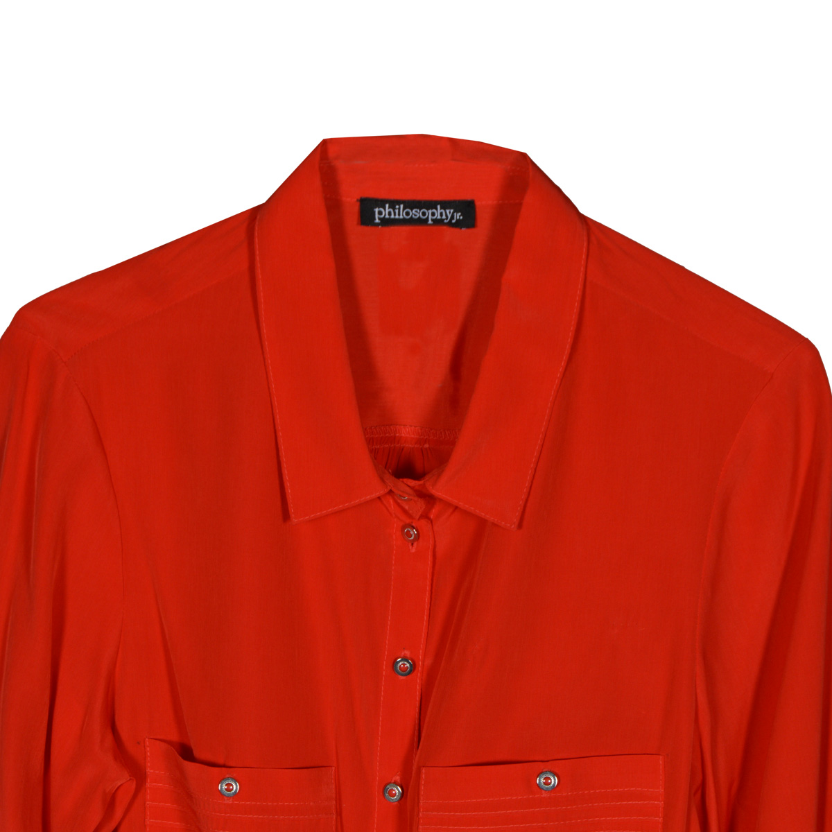 Blusa Lisa con amarre y Bolsillos Philosophy para Mujer image number null