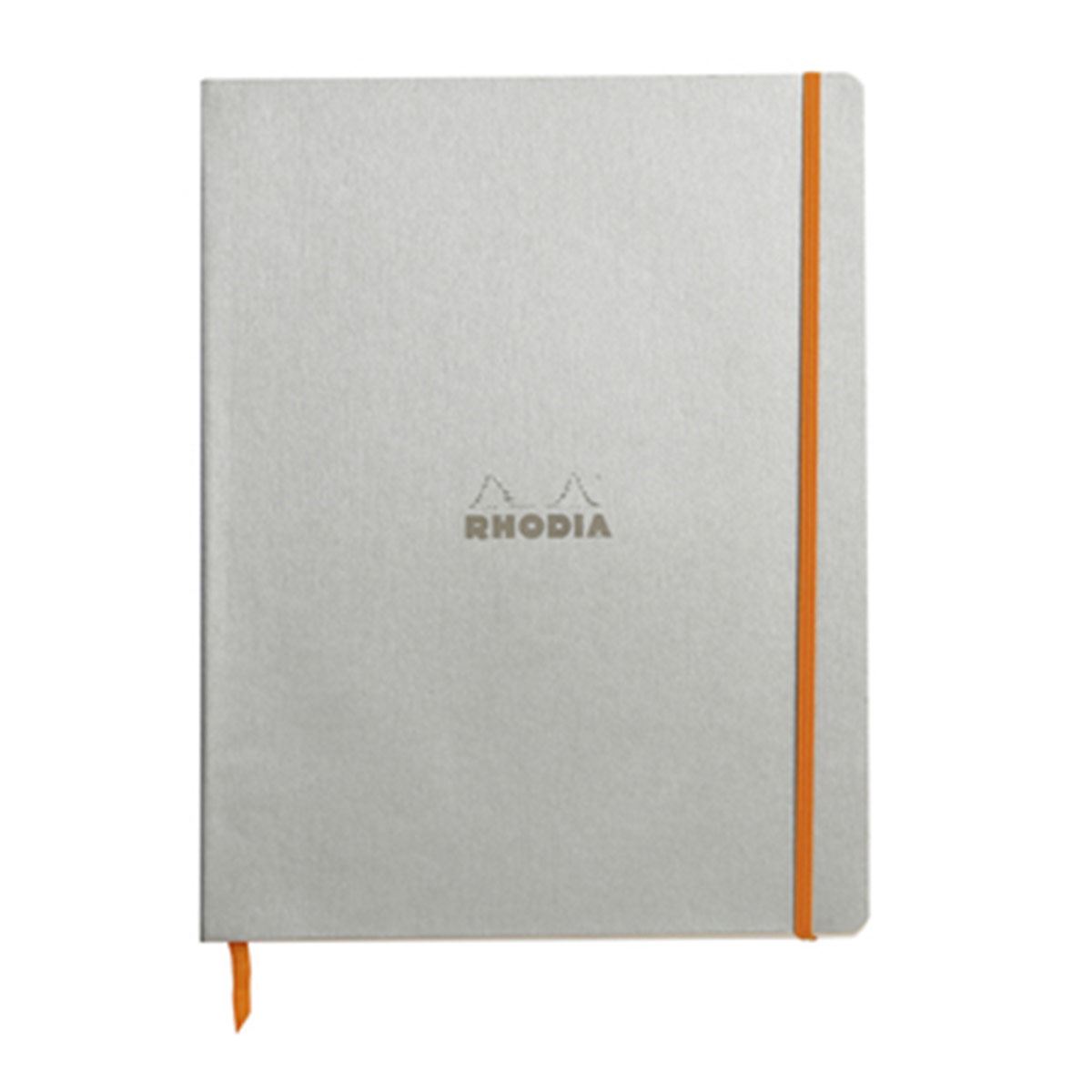 Libreta Rhodia A4 Pasta Suave Rayas Color Plata image number null