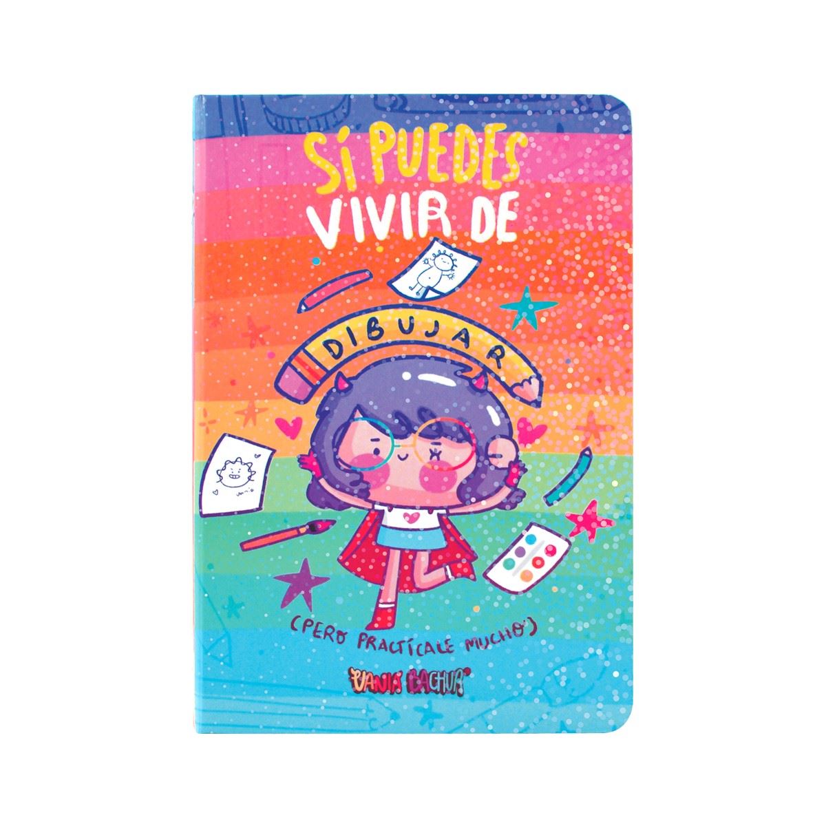 Libreta de Viaje Sketch Book Vania Bachur Dise&ntilde;o Multicolor con Frase image number null