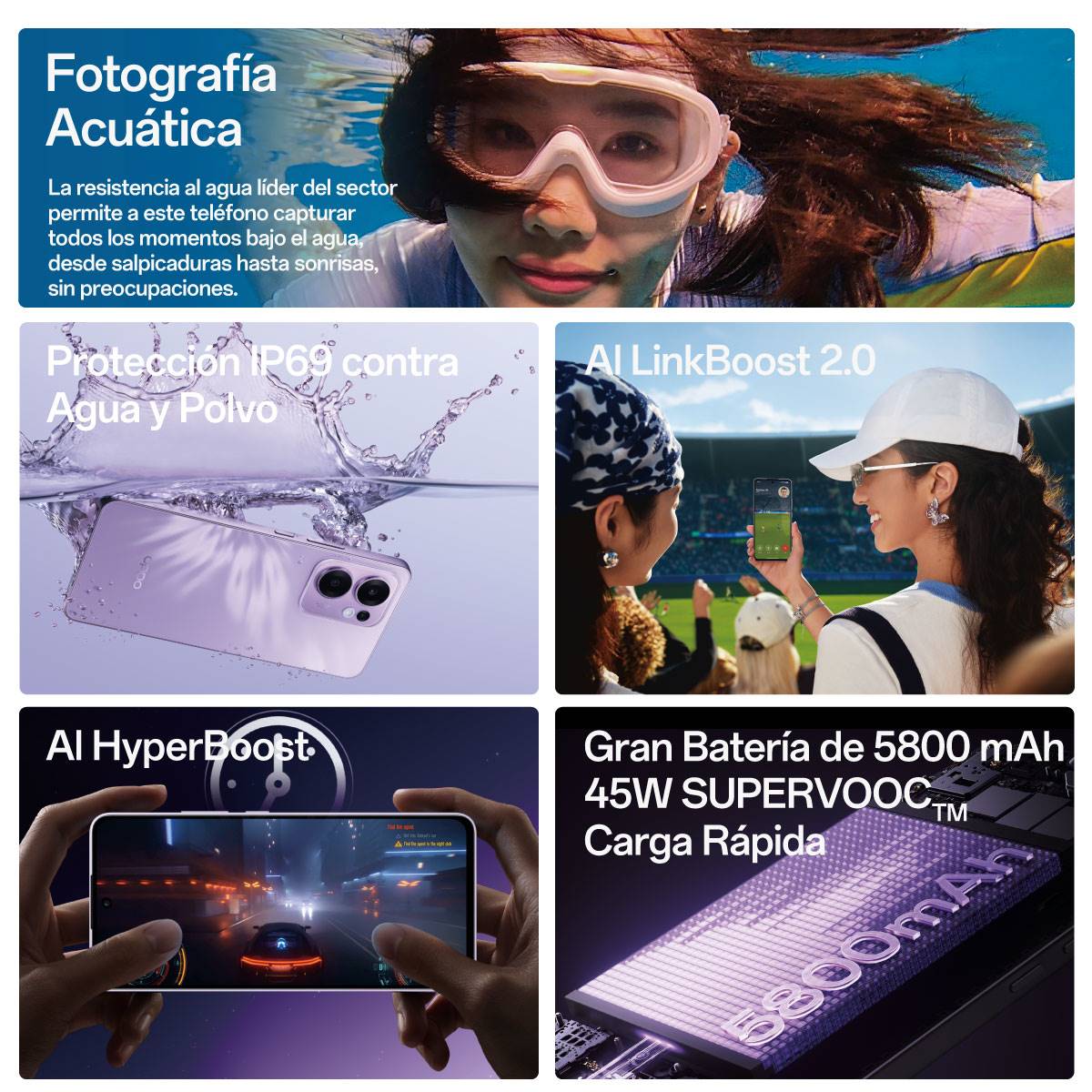 OPPO Reno13F 5G 256GB Gris Telcel R7 image number null