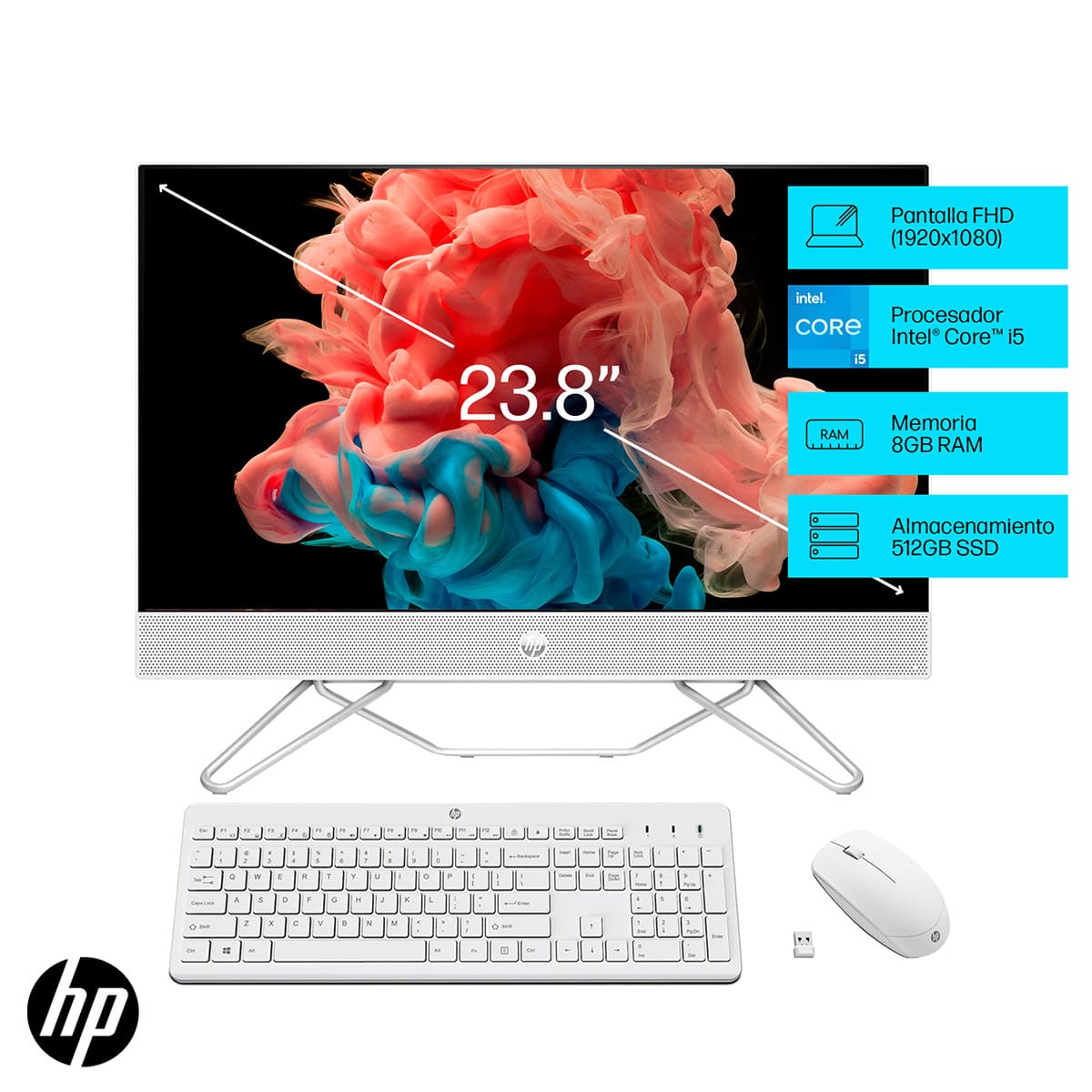 Desktop AIO HP 24-CB1025 Intel Core i5 8GB RAM 512GB image number null