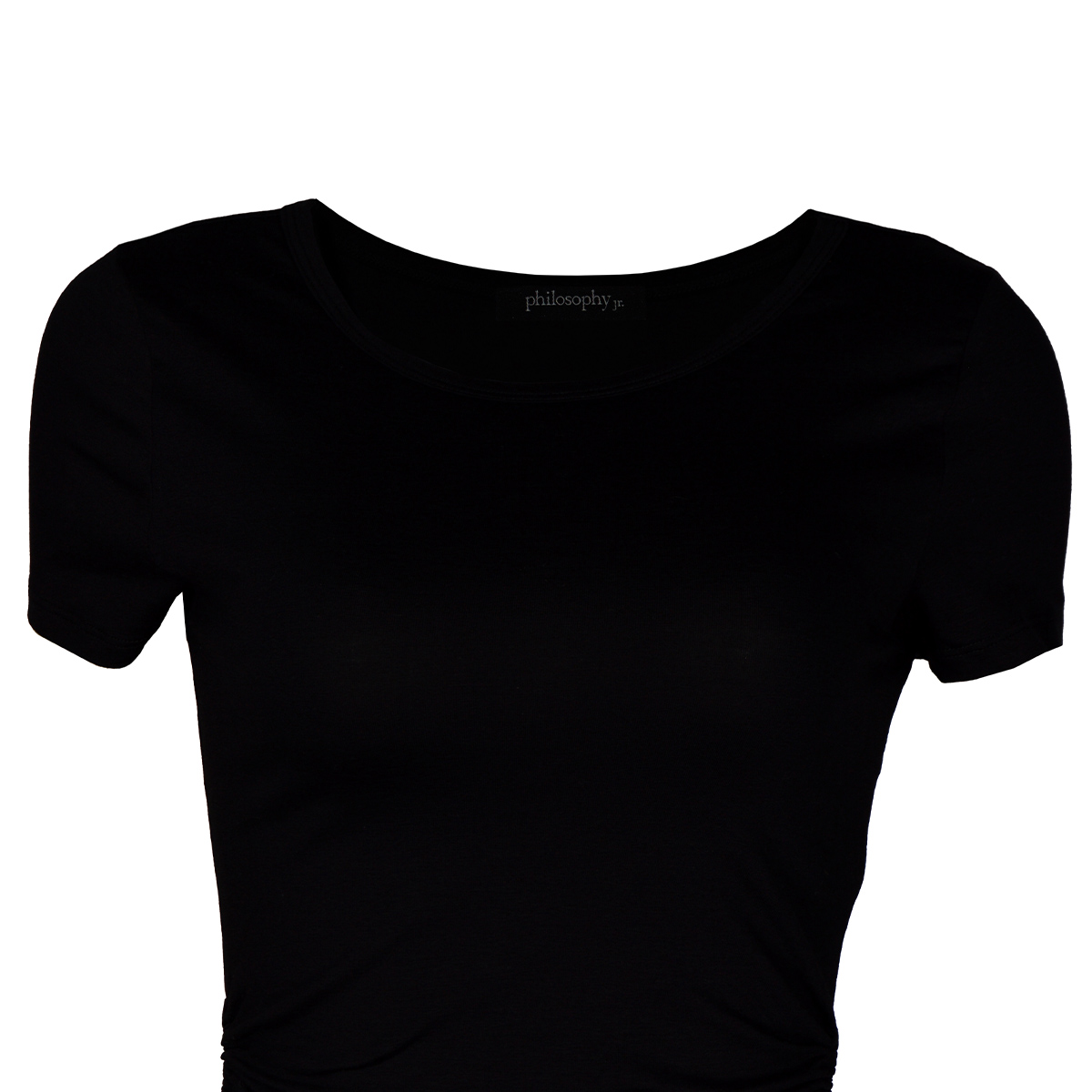 Playera con Jareta en Costado Philosophy Talla Mediana Color Negro para Mujer image number null