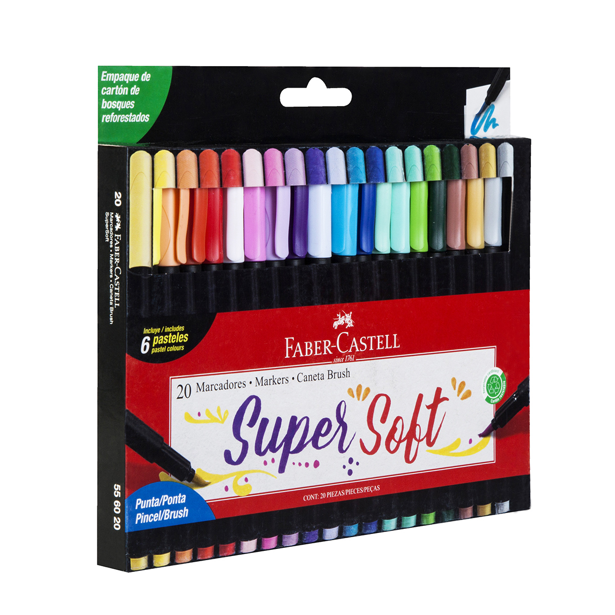 Caja Con 20 Marcadores Supersoft Faber-Castell image number null
