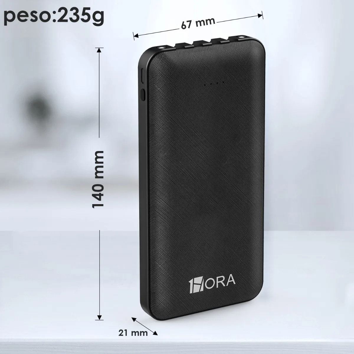 Batería 10000 mAh 2.1A con Cables Integrados image number null
