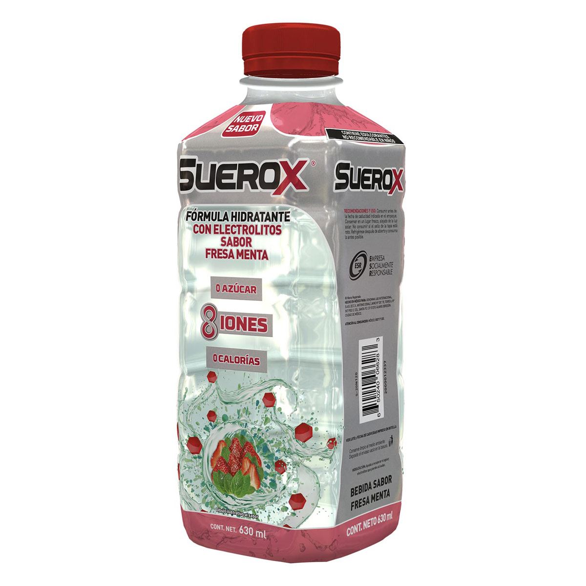 Suerox Adulto 8iones Fresa Menta 630 ml image number null