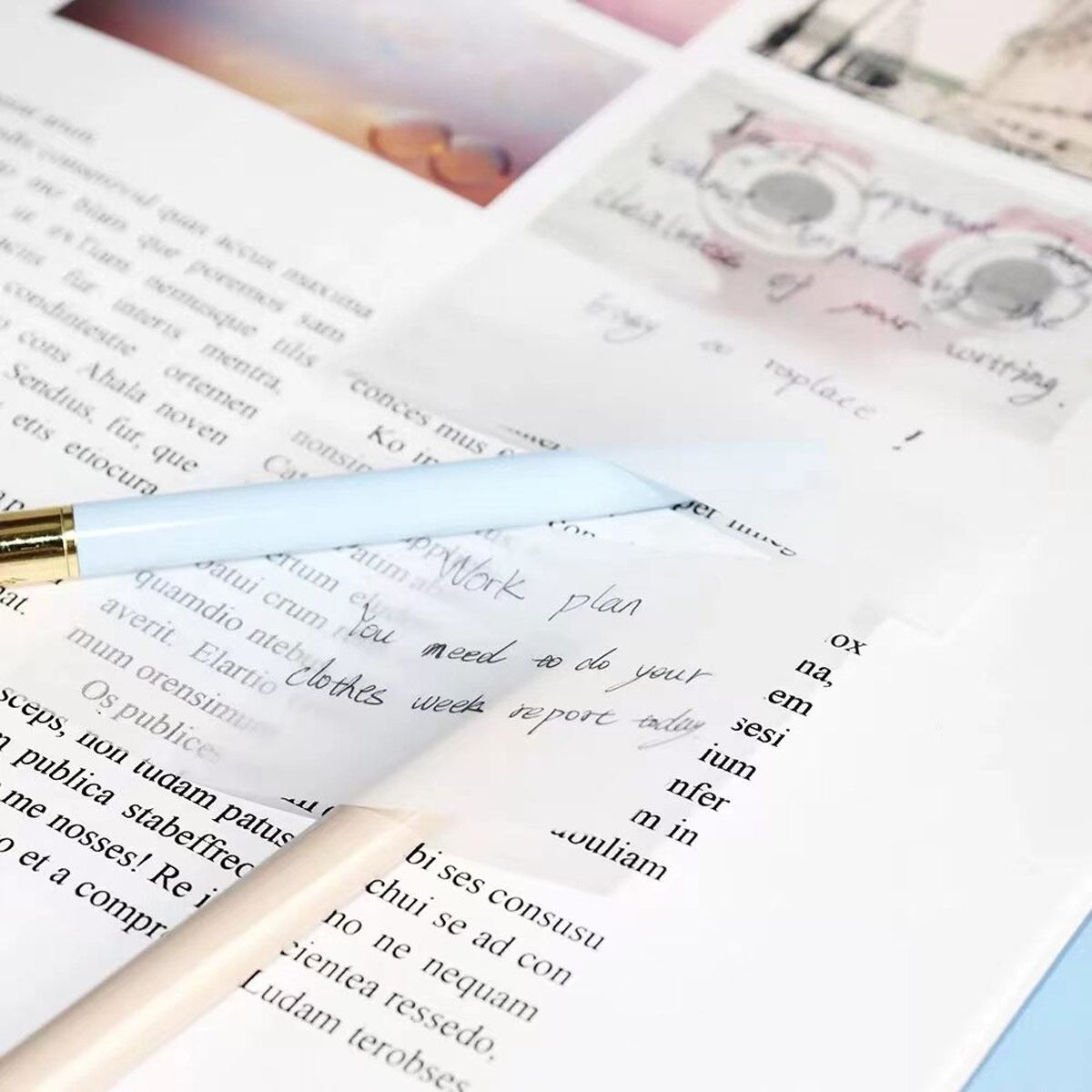 Notas adhesivas transparentes image number null