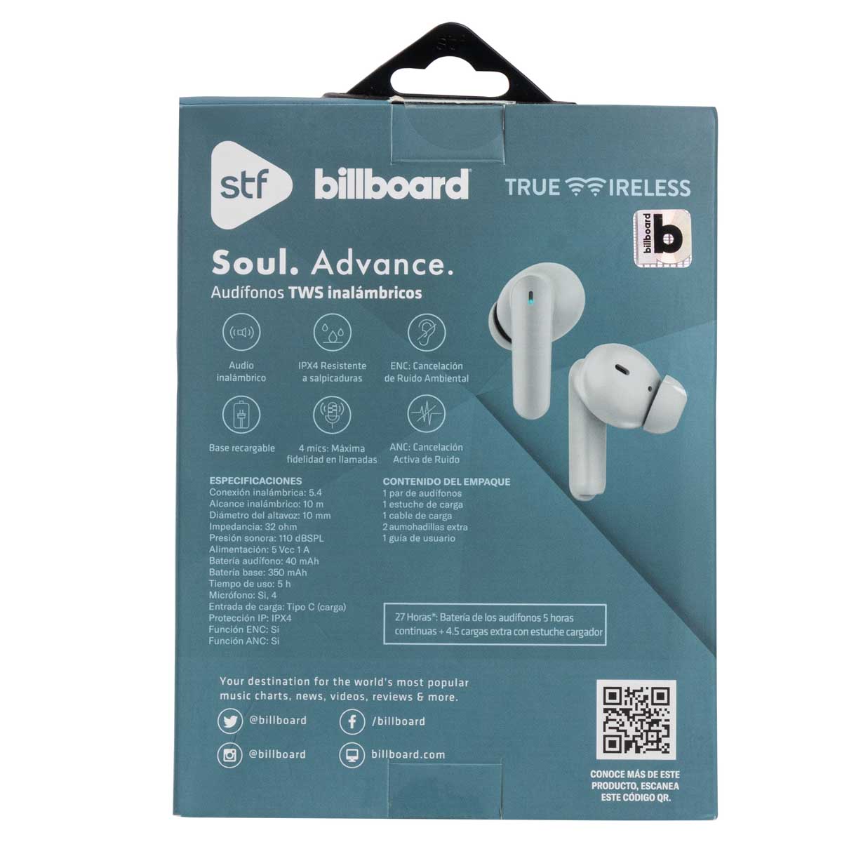 Audífonos TWS Billboard Soul Advance image number null