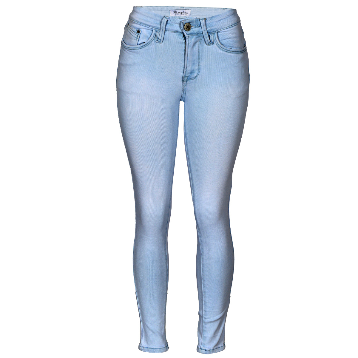Jeans Skinny con Bolsillos Philosophy Color Azul Claro Talla 5 para Mujer image number null