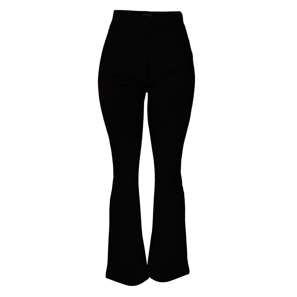 Pantalón Liso Philosophy Color Negro Talla Grande para Mujer image number null