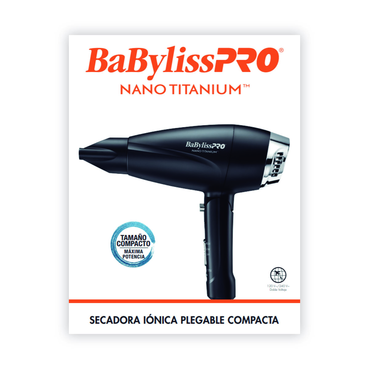 Babyliss Secadora Compacta Matte Black 1200 W image number null