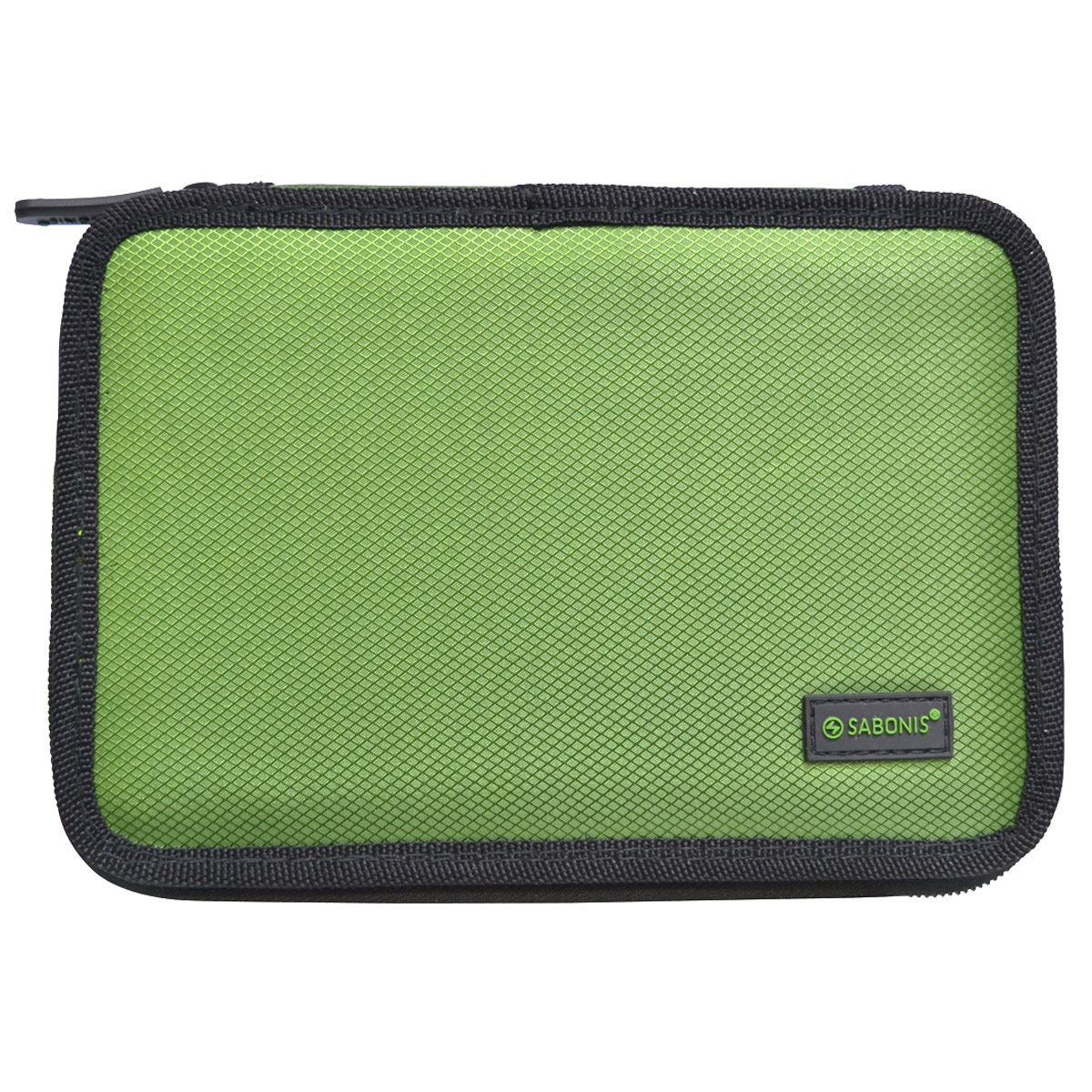 Lapicera tres cierres color negro con borde verde Sabonis image number null