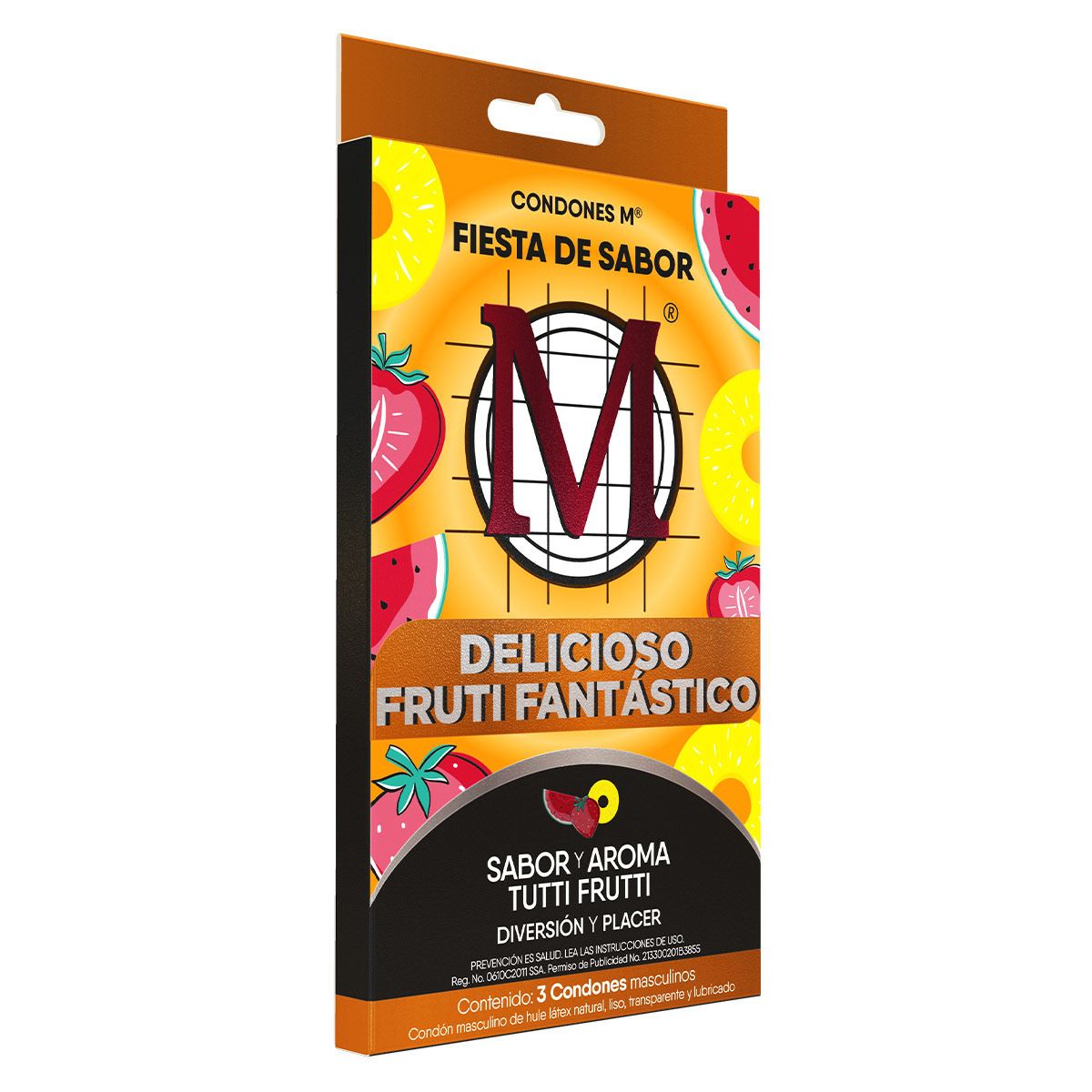 Condones M Fruti Fantástico 3pzas image number null