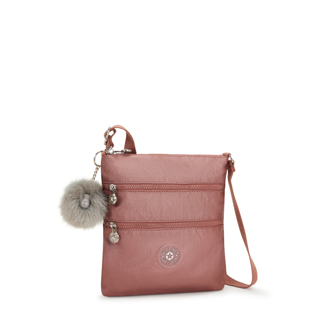 Bolso Crossbody Bags Kipling Rosa Metálico para Mujer image number null