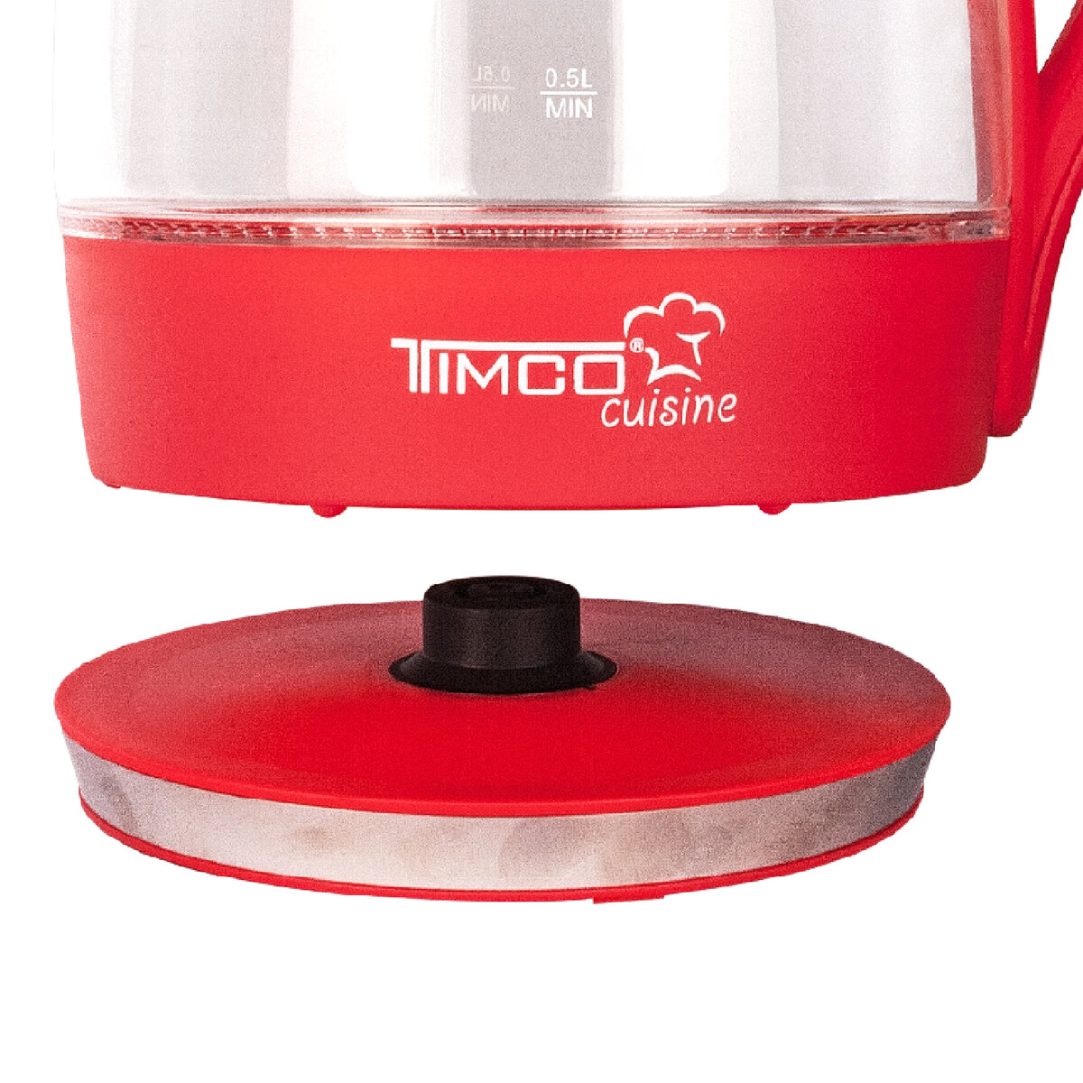 Hervidor Vidrio 1.7  Rojo Timco image number null