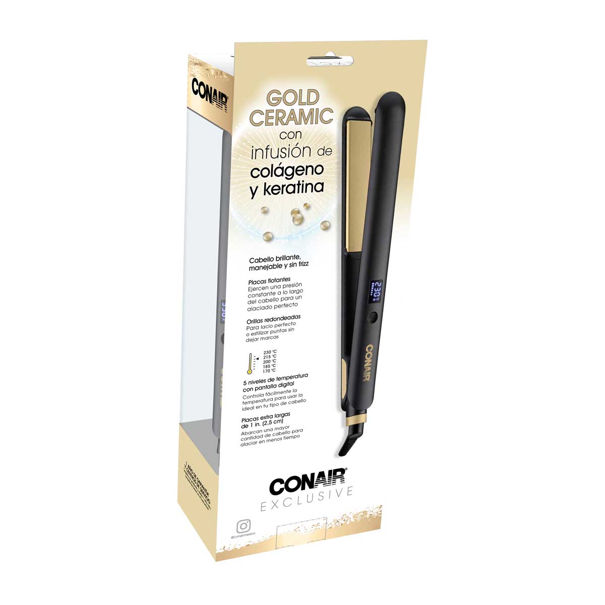 Alaciadora Con Infusi&oacute;n de Keratina y Col&aacute;geno Dig Cer&aacute;mica Conair image number null