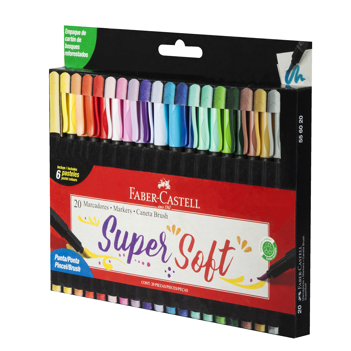 Caja Con 20 Marcadores Supersoft Faber-Castell image number null