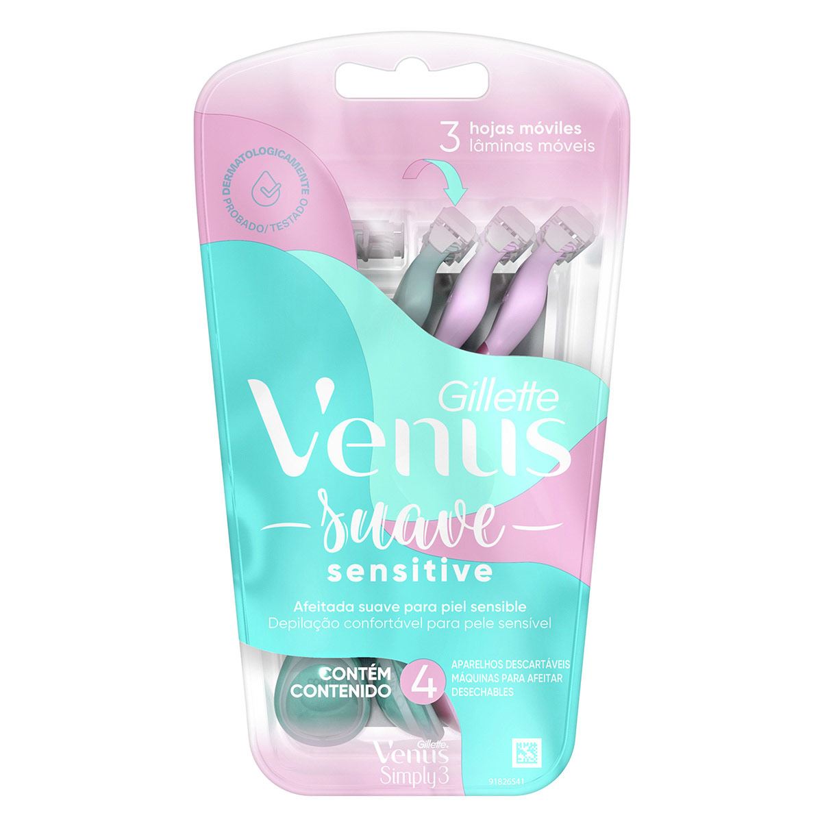 Rastrillos Desechables Suave Sensitive Gillette Venus 4 Unidades image number null