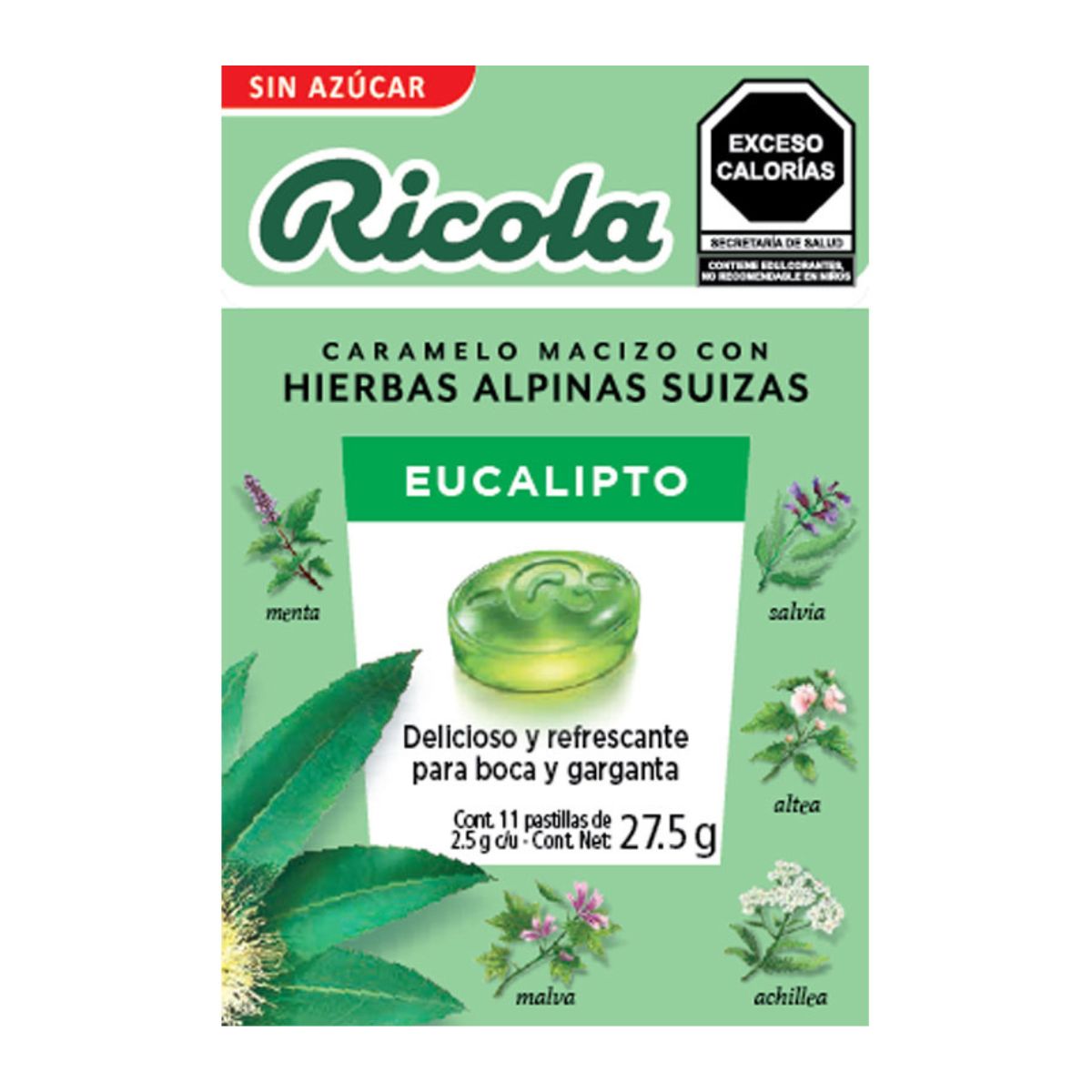 Ricola Eucalipto Sin Az&uacute;car 27.5g image number null