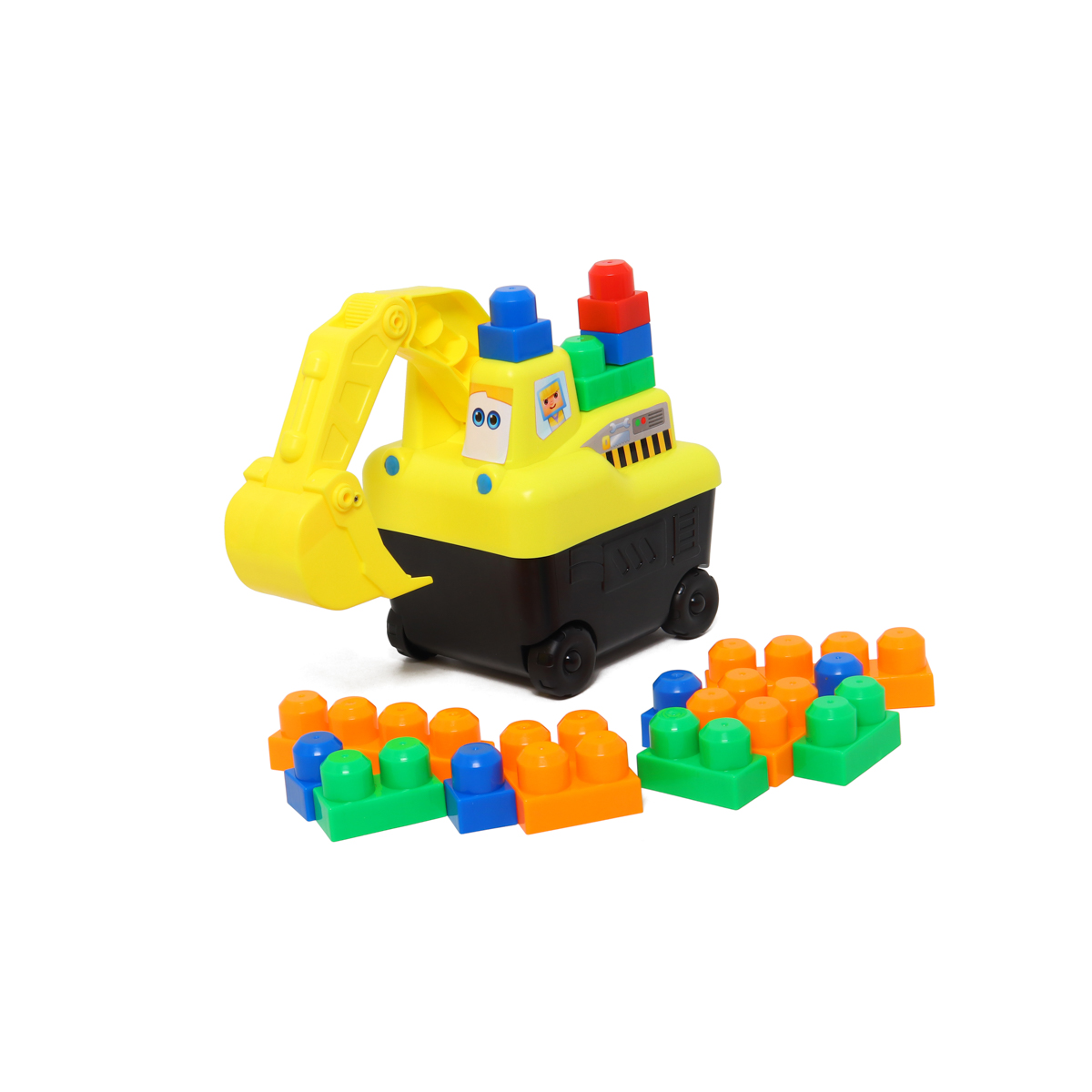 Camión Excavadora Bloques de Construcción Maxi 16 Piezas image number null