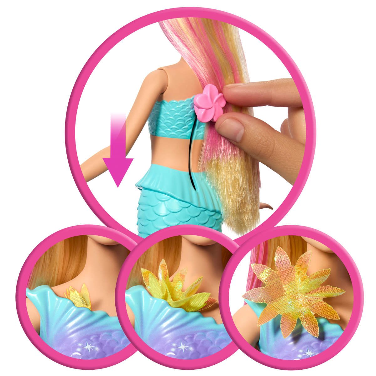 Barbie Fantas&iacute;a Mu&ntilde;eca Sirena Con Transformaci&oacute;n image number null